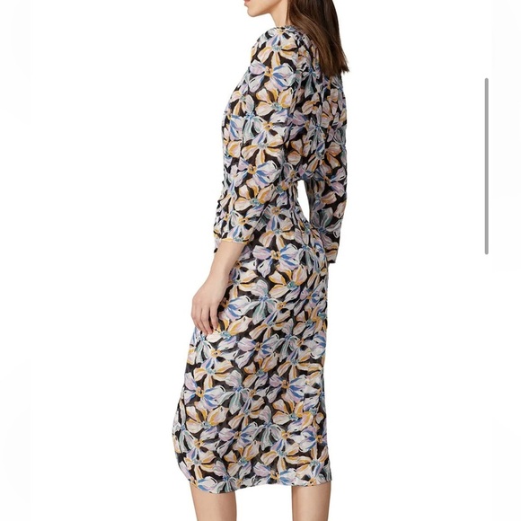 Rebecca Taylor NYC Long Sleeve Bow Fleur Dress 2 - Picture 2 of 6